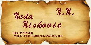 Neda Mišković vizit kartica